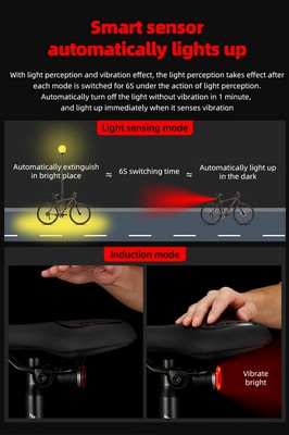 Bike Turn Signal Light Rear Lamp Wireless Remote Cycling USB …