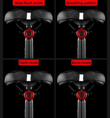 Motorcycle Helmet Light LED Strip Black USB Charging Warning Waterproof ...