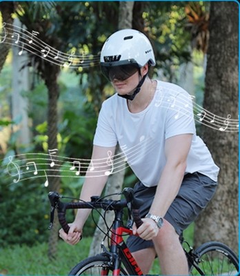 Mens Cute BT 5.0 Smart Bluetooth Helmet With Built In Speakers