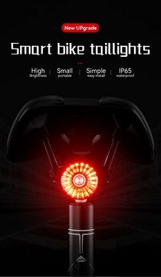 Smart Bike Tail Light Ultra Bright, Rechargeable Auto On/Off, IPX6 …