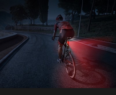 Smart led bicycle helmet with turning signal for road cycling at night