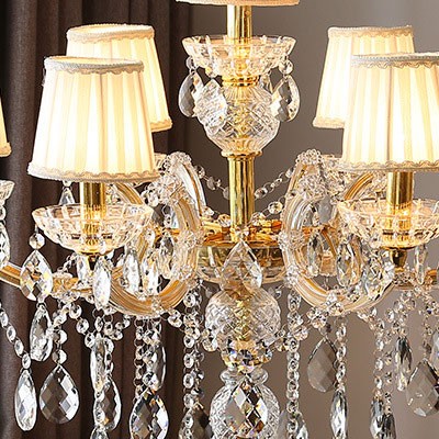 Yc. Luxury European LED Crystal Chandelier living room villa tVXjUzSLjVkG