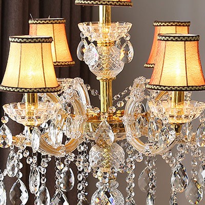 Luxury Gold Color Crystal Chandelier F46IC6M4EPfh8Ab