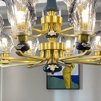 Modern Crystal chandelier home decor living room hall hotel gold ...MeWuyRWsVrD7