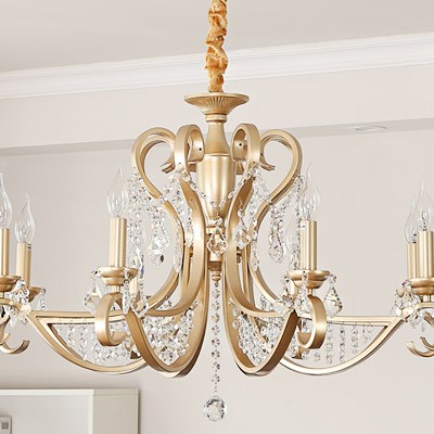 Modern Finish Clear Glass Lamp gold ceiling crystal luxury chandeliers Pendant Lights