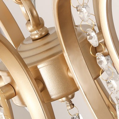Elegant 6-Lights Crystal Glass Chandelier Hanging Pendant ...