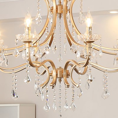 2020  Wrought Iron Crystal Chandelier Modern …C9ZUylGM7rRv