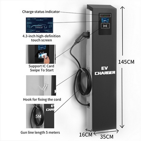 Home 380V 16A 11kw Wall Mounted AC EV Charger Station Wallbox Charging 