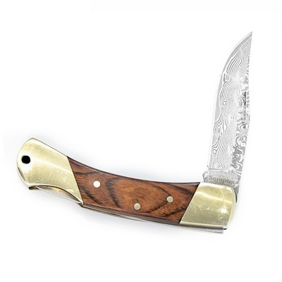 Damascus Steel knife - Pocket Folding Knife - 6.5