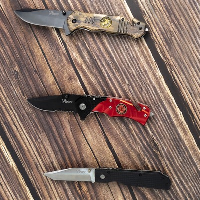 KNIFE POCKET FOLDING OPEN BLADE HANDLE ART DECO STYLE …
