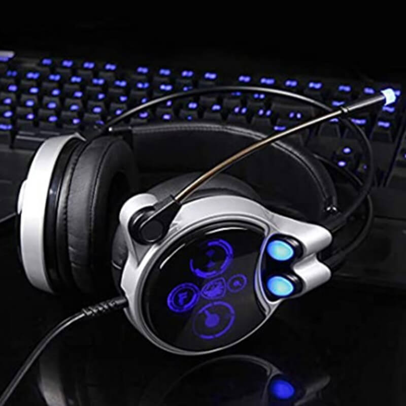 China New design wiered PC Headphone gaming headset RGB 3 ...