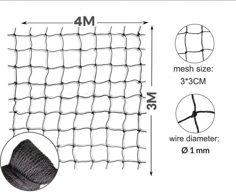 Bird-X Standard Bird Netting Ideal for Gardens and Lightweight 