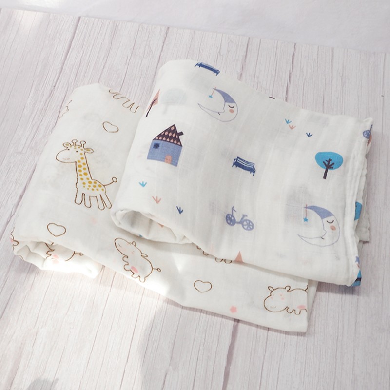 Newborn Swaddle Blanket Tutorial Made from Organic Muslin