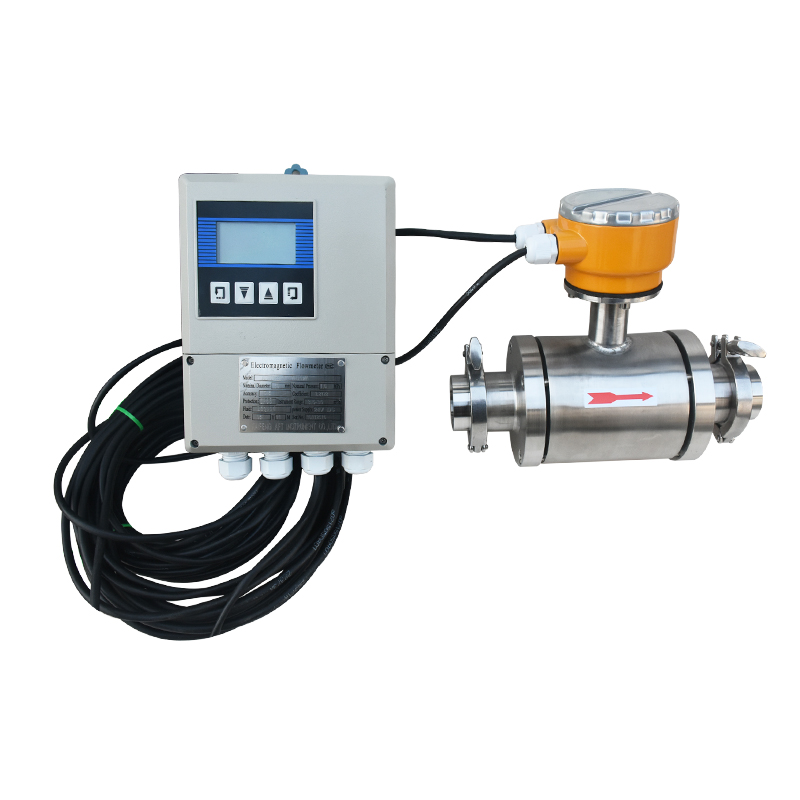 Sanitary Tri Clamp Magnetic Flow Meter Water Milk