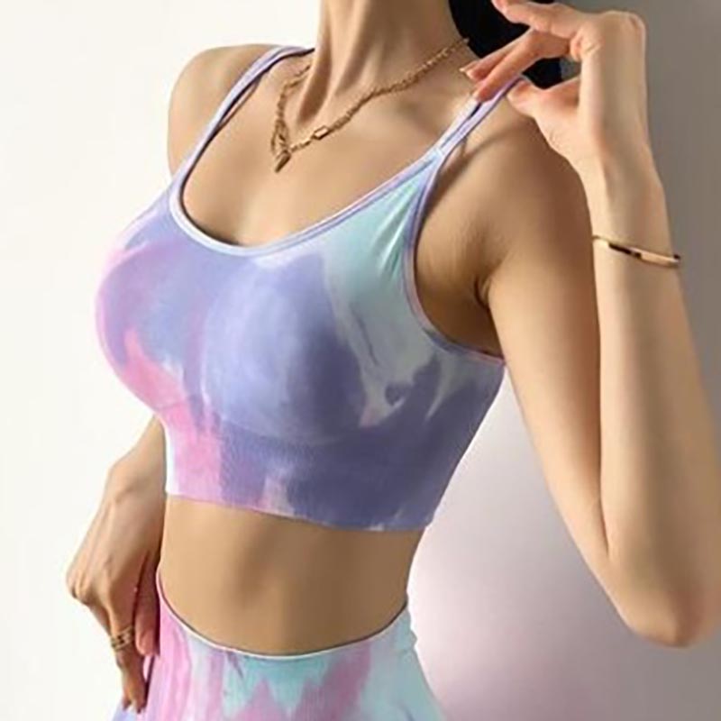 Ink Print Yoga Bra