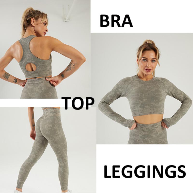 Sports/Yoga Outfits Bra+Top+Leggings