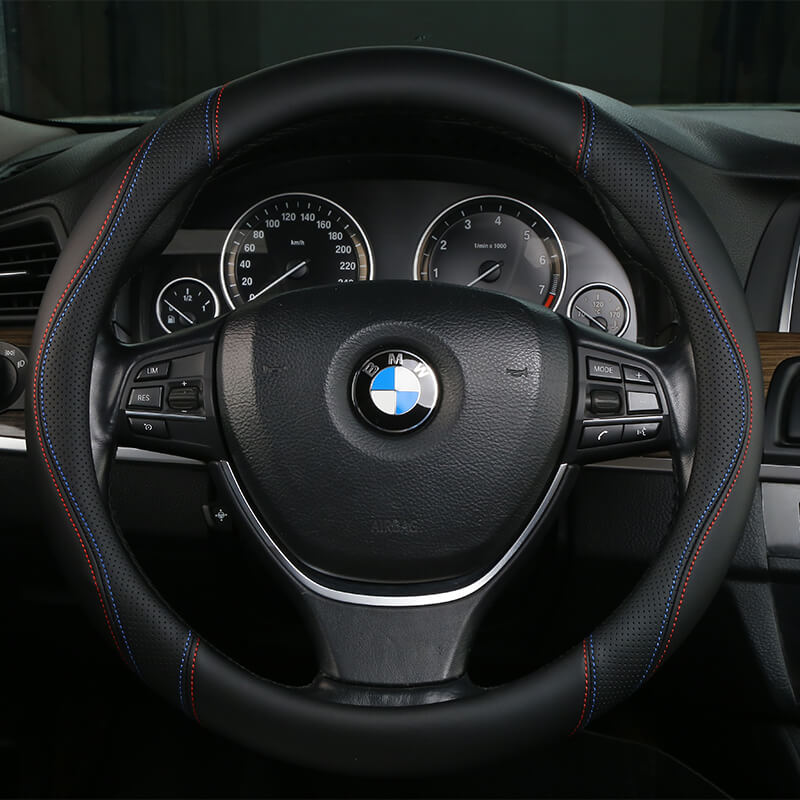 PU Four Section Two-Color Splicing Automobile Steering Wheel Cover