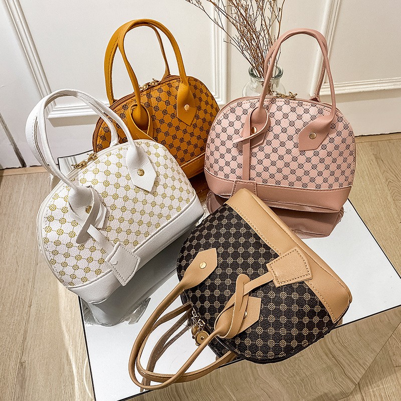Custom Seashell Shape Printed Ladies Handbag PU Handbag