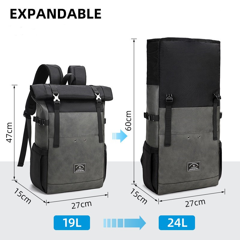 Student Roll Cover Shoulder Bag Large-Capacity College Student Schoolbag Men's Computer Backpack