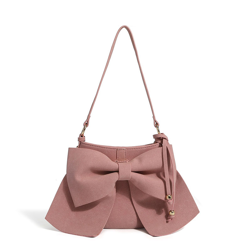 Design PU Retro Suede Bow Fashion Temperament Shoulder Bag