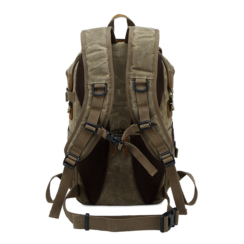 Canvas Outdoor Hiking Travel Backpack Men's And Women's Camera Bag