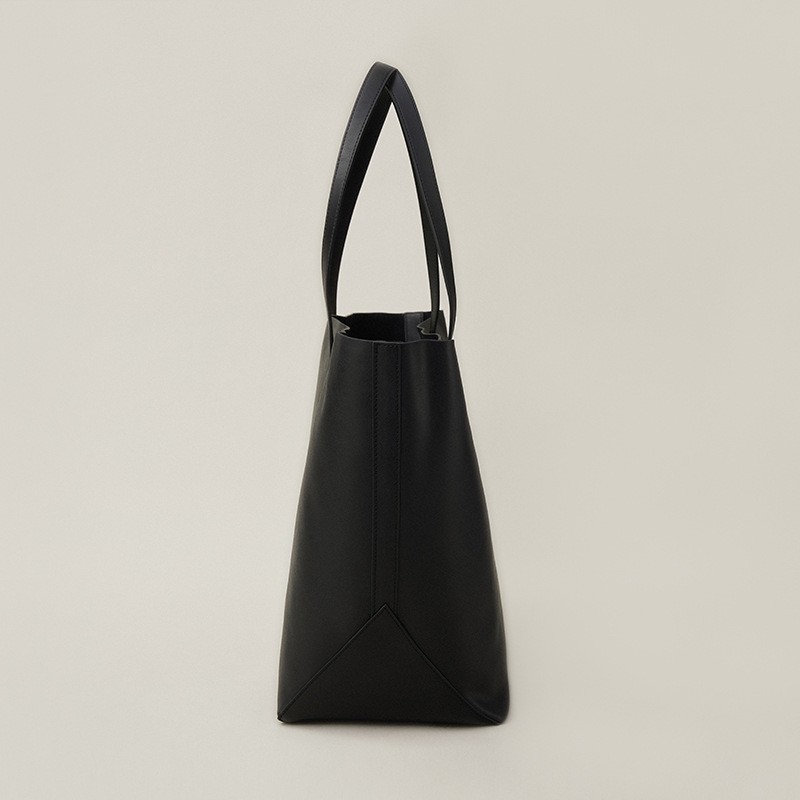 Leather Black Tote Bag New Soft Women's Bag Shoulder Bag
