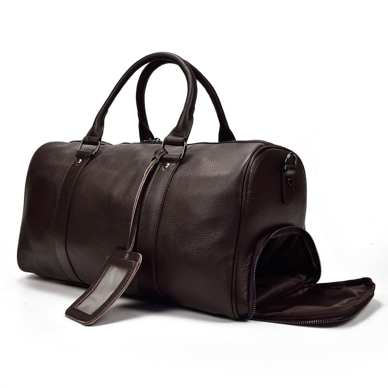 Luxury Good Quality Leather Business Travel Duffel Bag For Men Large Capacity Weekend Bag