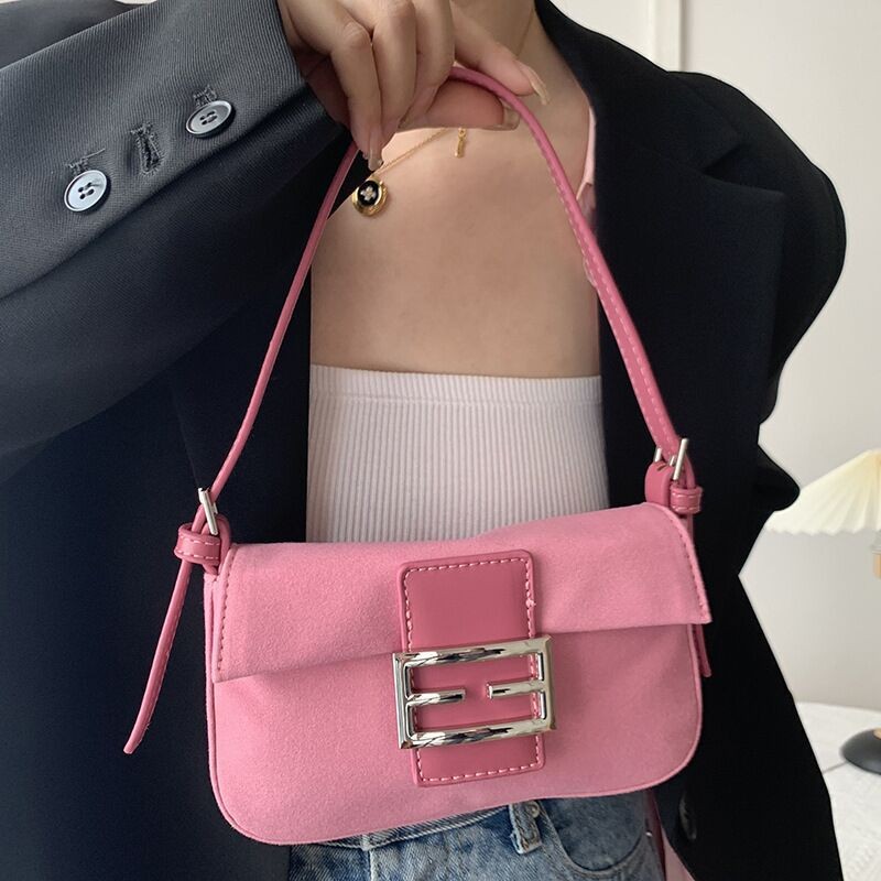 Velvet Pink Daily Square Bag Messenger Bag Shoulder Handbag Bag