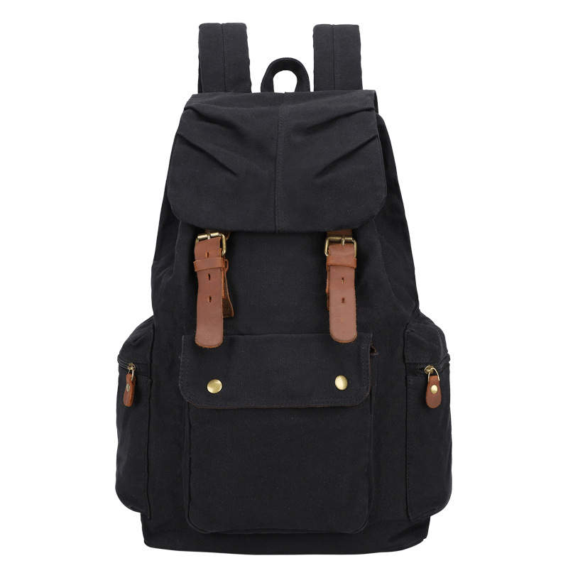 Simple Fashion Canvas Adult Casual Backpack Cotton School Bag