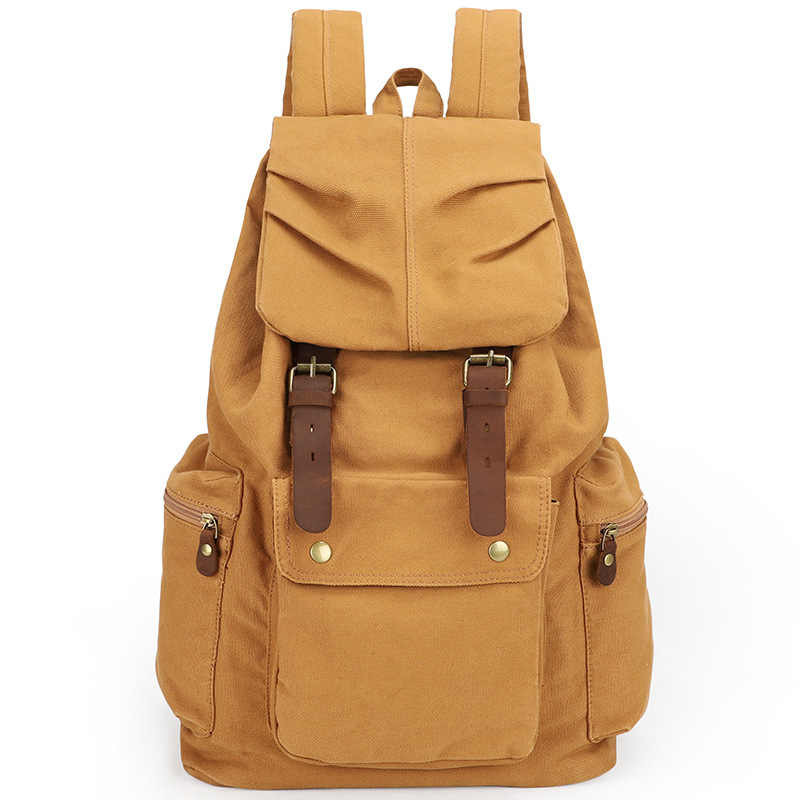 Simple Fashion Canvas Adult Casual Backpack Cotton School Bag