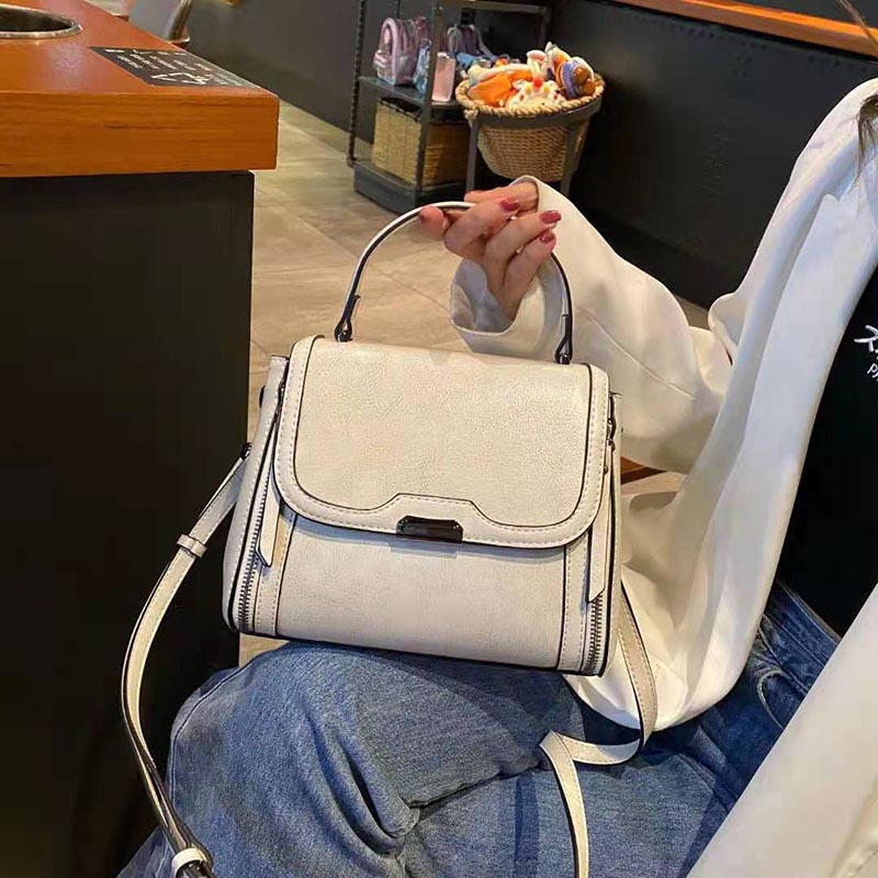 Small Square Bag Genuine Leather Messenger Women's Bag High-Grade Versatile Retro Lady Handbag