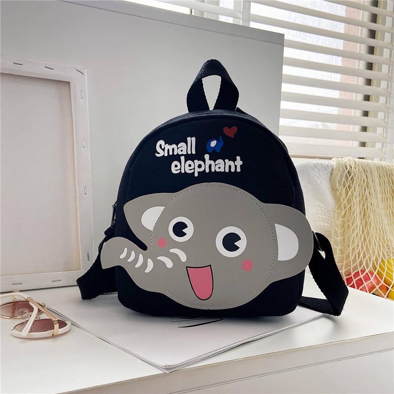 Children's Cartoon Animal Wear-Resistant Backpack Soft Canvas School Bags For Kids