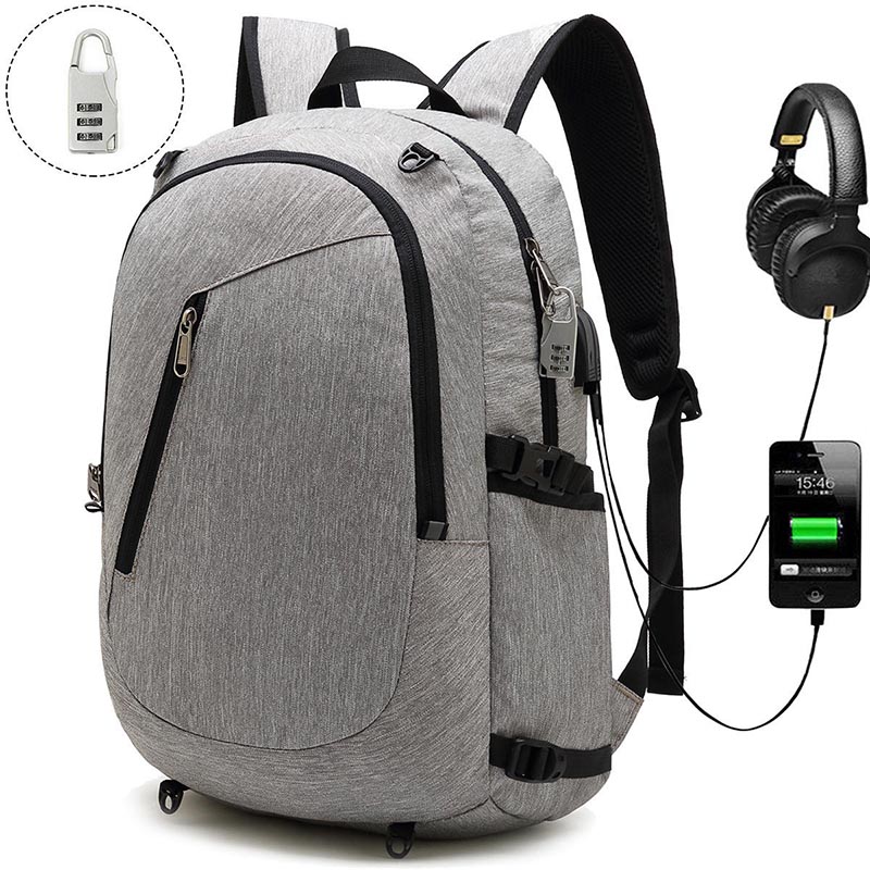 USB Travel Outdoor Custom Backbags Business College Casual Sports School Backpack