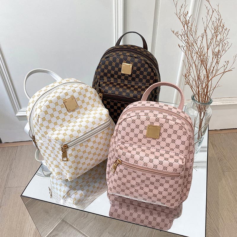 Good Quality And Low Price PU Fashion Printing Small Backpack