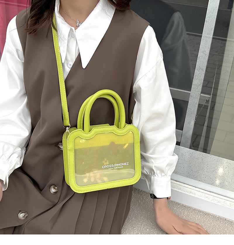 Crossbody Bag Satchel Sac Small Jelly Tote Bag PVC Top Handle Shoulder Bag