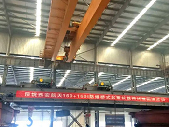 160T+160T Explosion-Proof Bridge Crane Project Successfully Passed The Acceptance