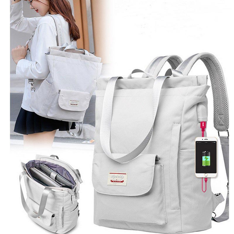 Middle/High/College School Bags Waterproof Anti-Theft Laptop Backpack With USB