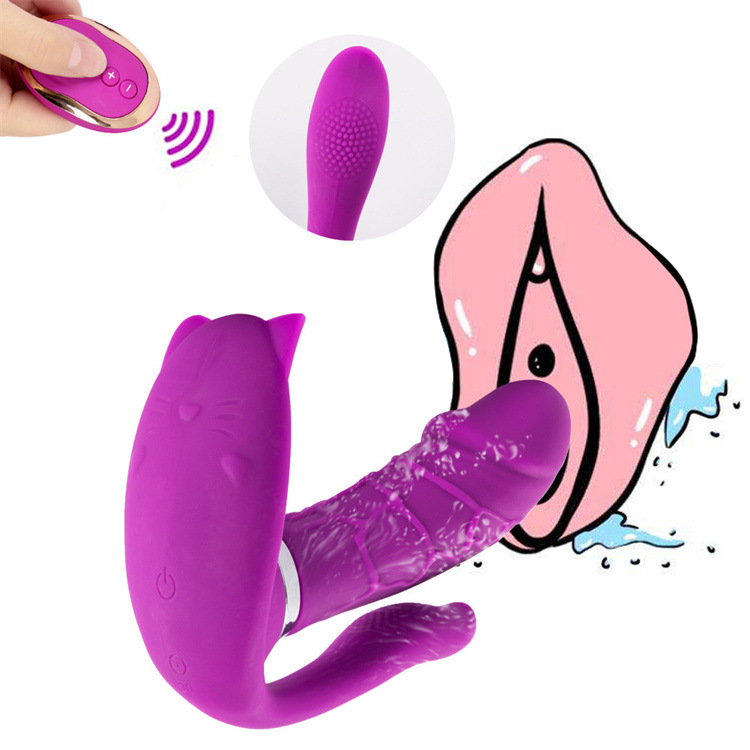 Women's 10 Frequency Vibration Remote Control Simulation Penis G-spot Massager Sex Supplies