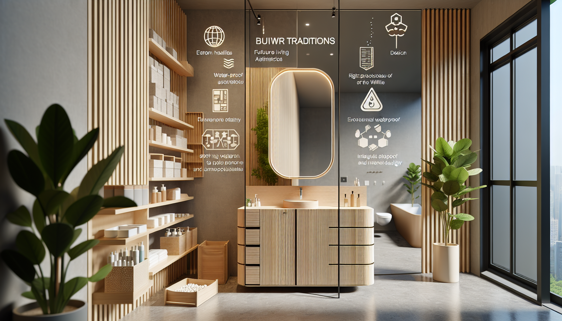 Future Living Aesthetics and Sustainability-Explore the Modern Design of Y-6608W Environmentally Friendly Bathroom Cabinet