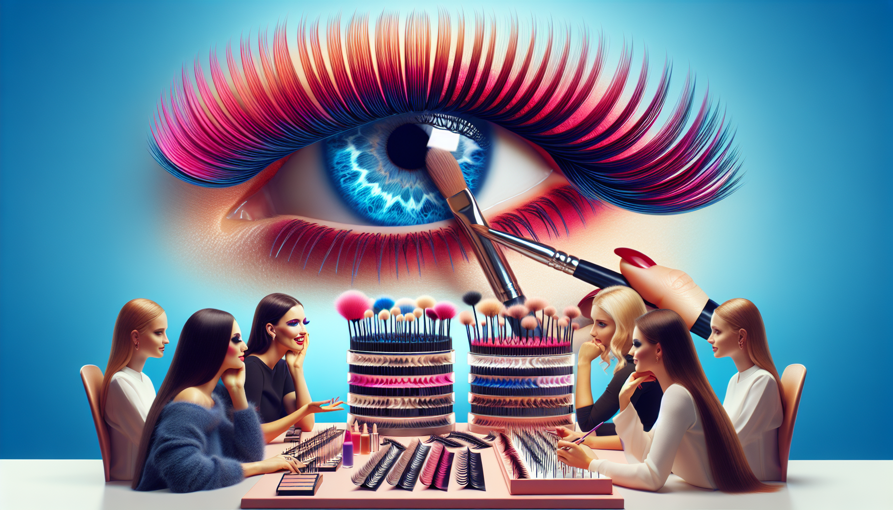 Set off a storm: the fusion art of dazzling colors of beauty and the trend of Europe and America false eyelashes