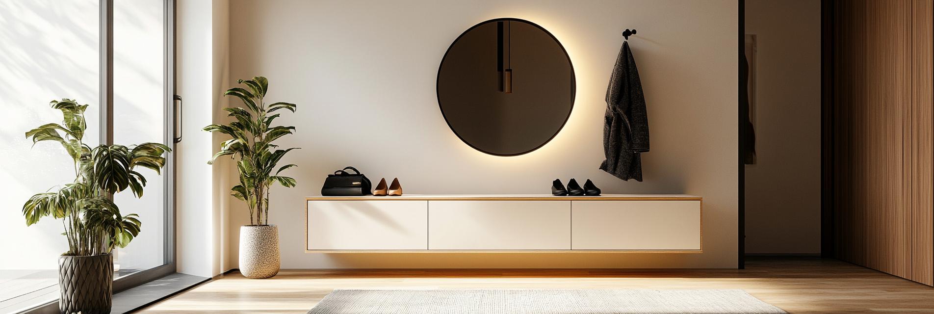 Tidy home with wooden shoe cabinet