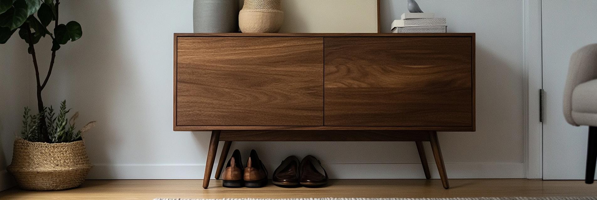 Minimalist Wooden Shoe Cabinet