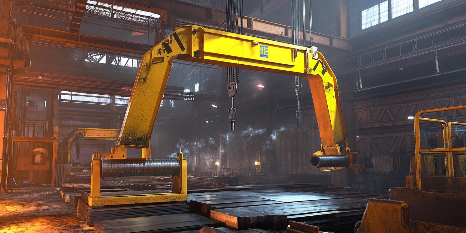 High - efficiency power - type steel plate clamp in a continuous casting workshop