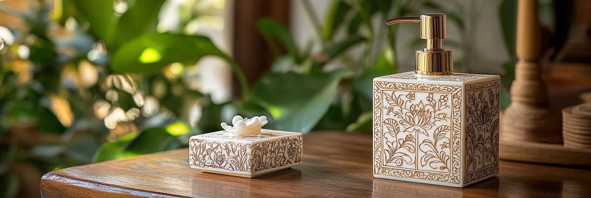 Bone Inlay Designer Bathroom Set