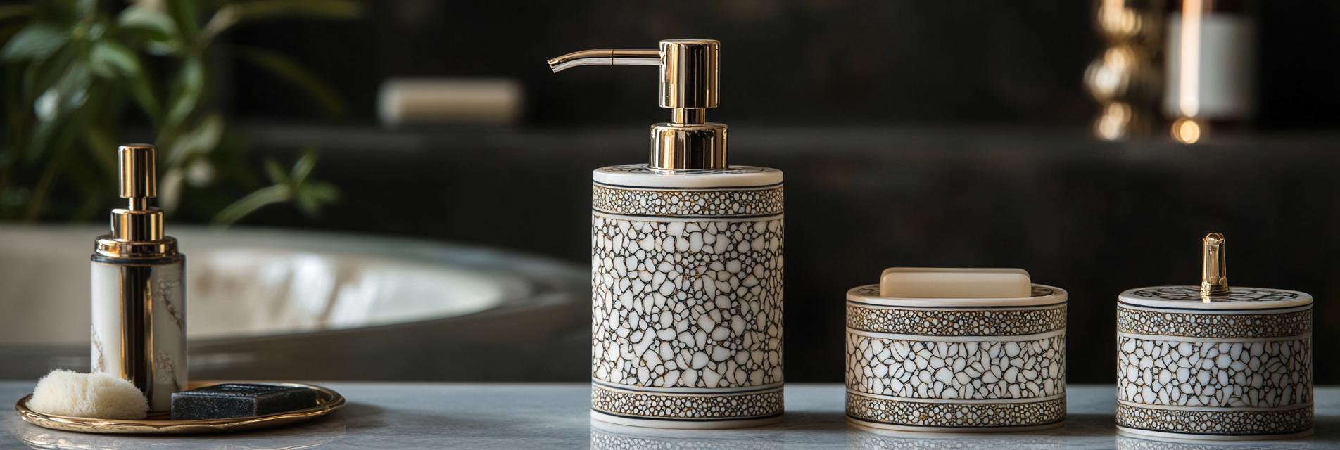 Bone Inlay Designer Bathroom Set