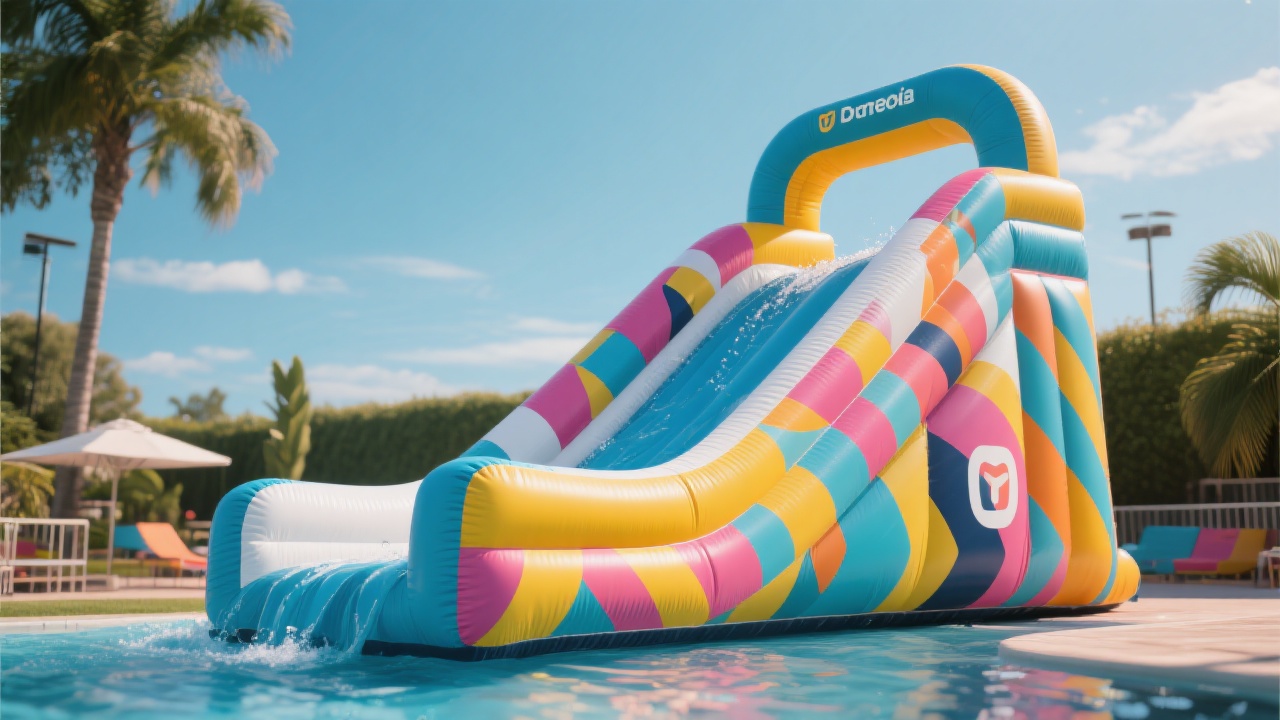 Diseño estructural reforzado del tobogán acuático WINSUN para máxima seguridad infantil
