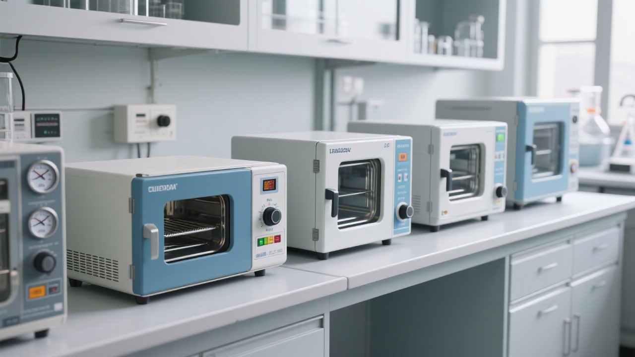Horno de vacío para laboratorio en uso