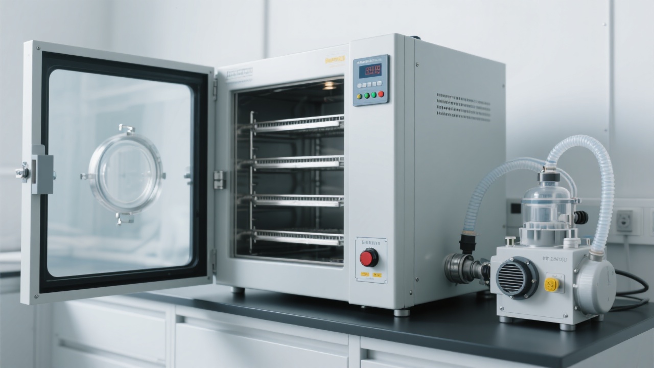 The LED touch - screen interface of the DZF - 6210 vacuum oven