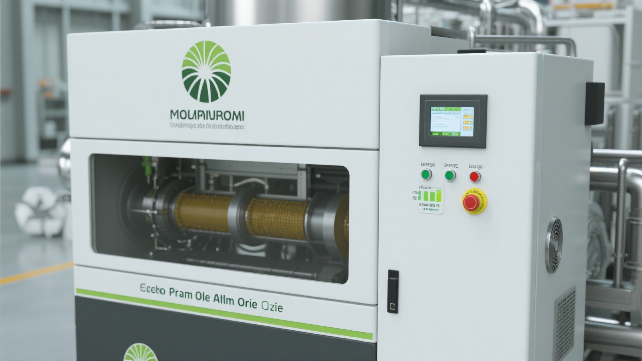 Utilisateurs travaillant avec le pressoir à huile intégré dans un environnement professionnel.
