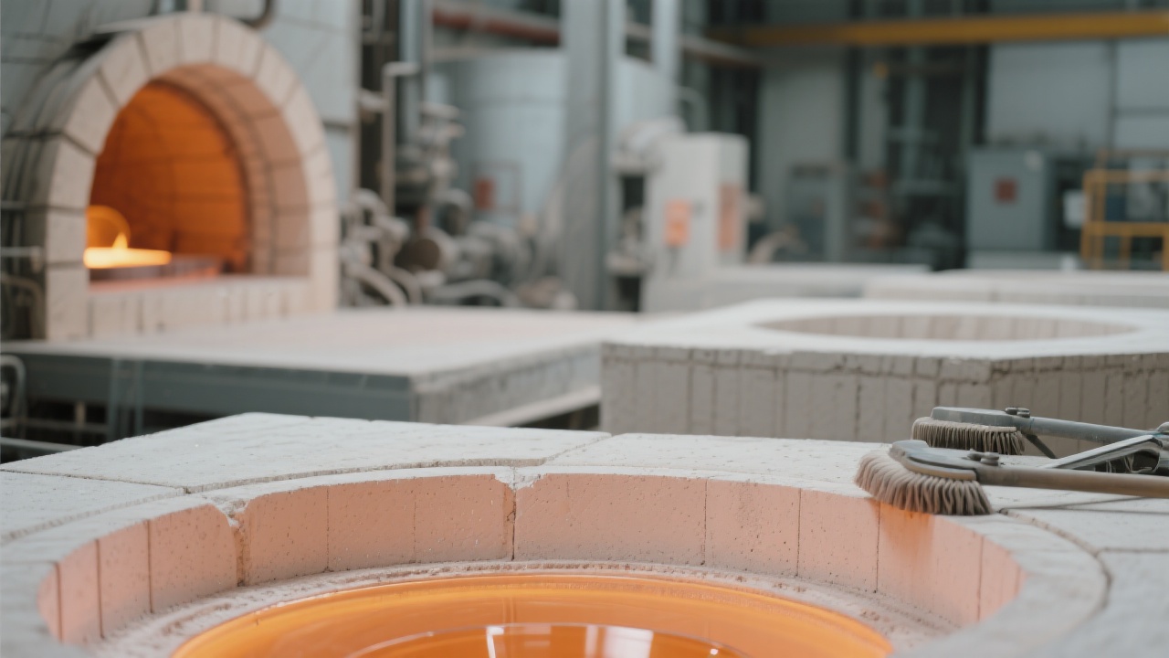 Temperature curve during rapid heating and cooling of cordierite kiln furniture
